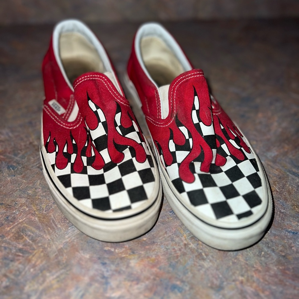 Checkered Red Vans